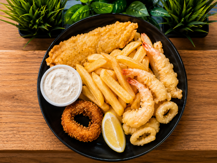 Mediterranean Pizza Fish N Chips slider image
